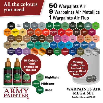 The Army Painter - Warpaints Air Mega Set - Khaki & Green Books