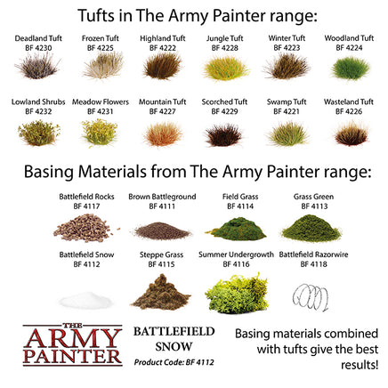 The Army Painter Basing : Snow - Khaki & Green Books