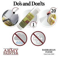 The Army Painter Colour Primer Spray - Barbarian Flesh - Khaki & Green Books