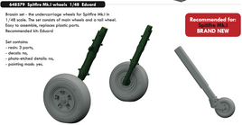 EDUARD 1/48 SPITFIRE MK.I WHEELS BRASSIN 648579 - Khaki and Green Books