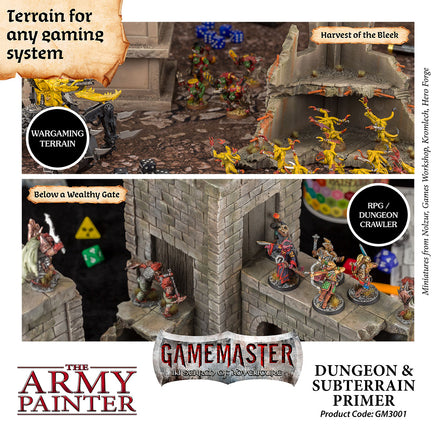 The Army Painter - GameMaster Dungeon & Sub Terrain Primer - Khaki & Green Books