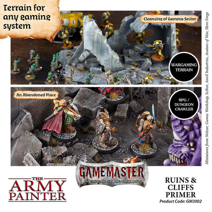 The Army Painter - GameMaster Ruins & Cliff Terrain Primer - Khaki & Green Books