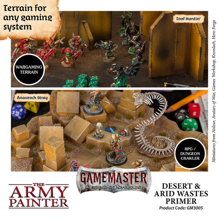 The Army Painter - GameMaster Desert & Arid Waste Terrain Primer - Khaki & Green Books