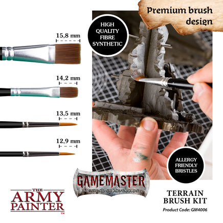 The Army Painter - GameMaster - Terrain Brush Set - Khaki & Green Books