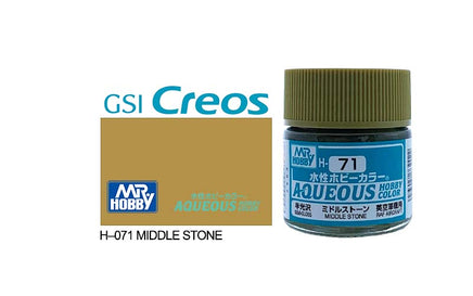 Mr. Hobby Aqueous Semi-Gloss Middle Stone H-71 - Khaki and Green Books