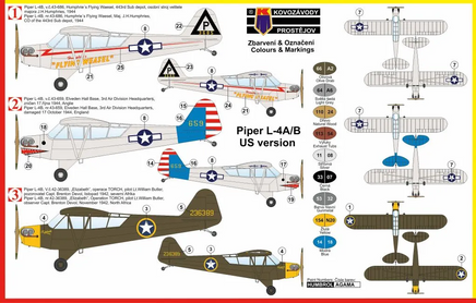 Kovozávody Prostějov 0040 1/72 Piper L-4A/B Model Kit - Khaki & Green Books