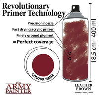 The Army Painter Colour Primer Spray - Leather Brown - Khaki & Green Books