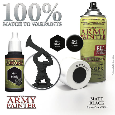 The Army Painter Base Primer Spray - Matt Black - Khaki & Green Books