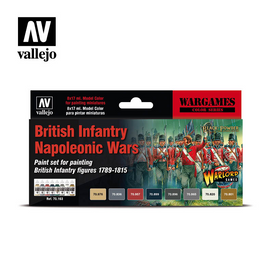 Vallejo 70163 Model Colour Wargames British Infantry Napoleonic Wars 8 Colour Acrylic Paint Set - Khaki and Green Books