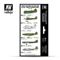 Vallejo 71196 Soviet Air Force VVS pre-war to 1941 “Great Patriotic War” Paint Set - Khaki and Green Books