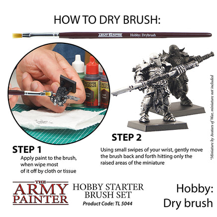 The Army Painter Hobby Starter Brush Set - Khaki & Green Books