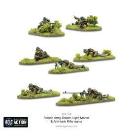 BOLT ACTION : FRENCH ARMY SNIPER, LIGHT MORTAR & AT RIFLE TEAMS - Khaki and Green Books