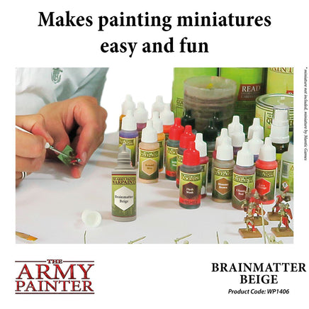 The Army Painter - Acrylic War Paint - Brainmatter Beige - Khaki and Green Books