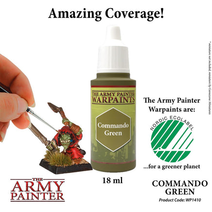 The Army Painter - Acrylic War Paint - Commando Green - Khaki and Green Books