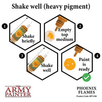 The Army Painter - Acrylic War Paint - Phoenix Flames - Khaki and Green Books