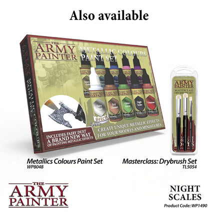 THE ARMY PAINTER WARPAINTS METALLICS: NIGHT SCALES - Khaki and Green Books