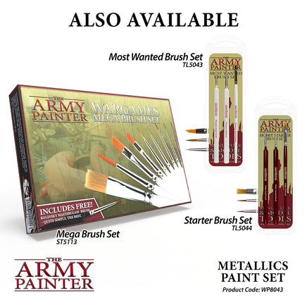The Army Painter - Warpaints Metallics Paint Set - Khaki & Green Books