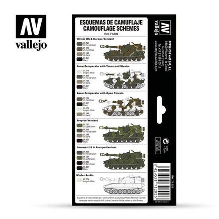 Vallejo 71202 MERDC Camo Colors Paint Set - Khaki and Green Books