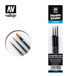 Vallejo P15999 Brush Starter set synthetic - Khaki and Green Books
