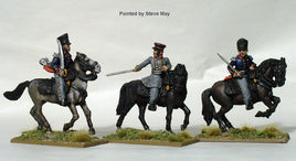 Perry Miniatures - Metal - PN3 Prussian Mounted Field Officers - Khaki and Green Books