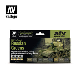 Vallejo 71613 Russian Greens (1928’s to Present) Paint Set - Khaki and Green Books