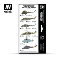 Vallejo 71601 Soviet/Russian Colors Combat Helicopters post WWII to present Paint Set - Khaki and Green Books