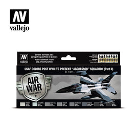 Vallejo 71617 USAF colors post WWII to present “Aggressor” Squadron (Part II) Paint Set - Khaki and Green Books