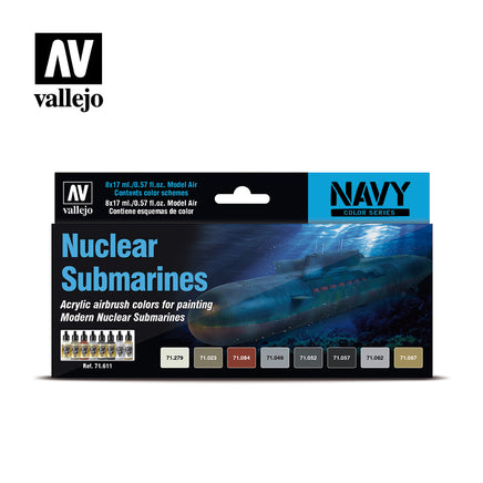 Vallejo 71611 Nuclear Submarines Paint Set - Khaki and Green Books