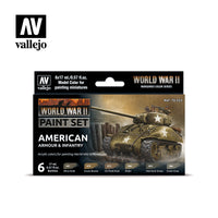 Vallejo 70203 WWII American Armour & Infantry Paint Set - Khaki and Green Books