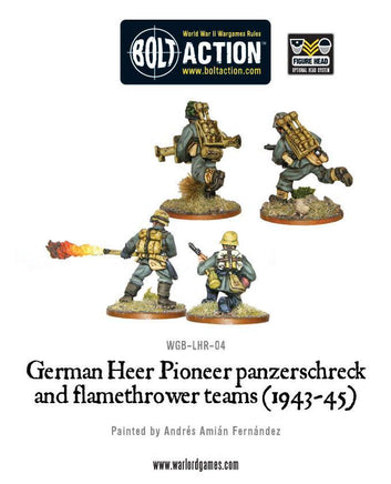 Bolt Action - German Heer Pioneer panzerschreck and flamethrower teams (1943-45) - Khaki and Green Books